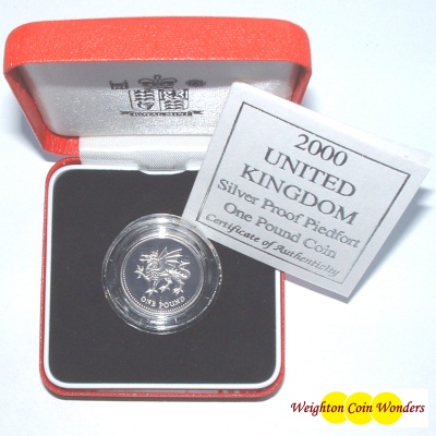 2000 Silver Proof PIEDFORT £1